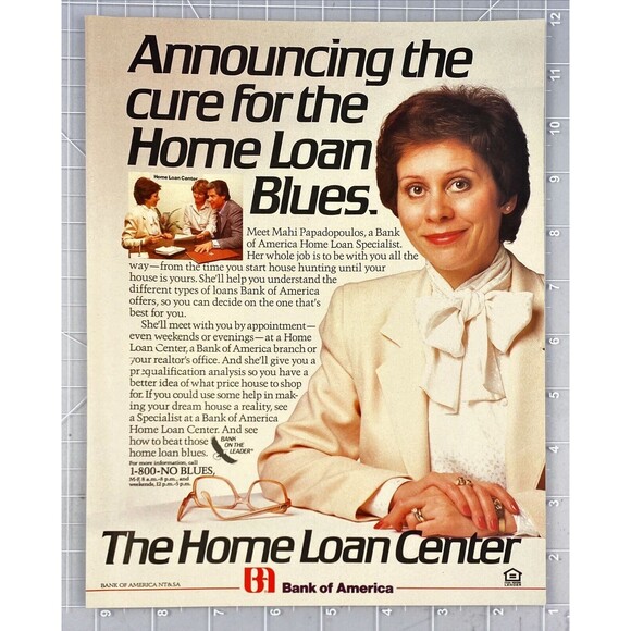 Bank of America Home Loan Center Meet Mahi Home Loan Specialist Print Ad 1985 - Picture 2 of 3